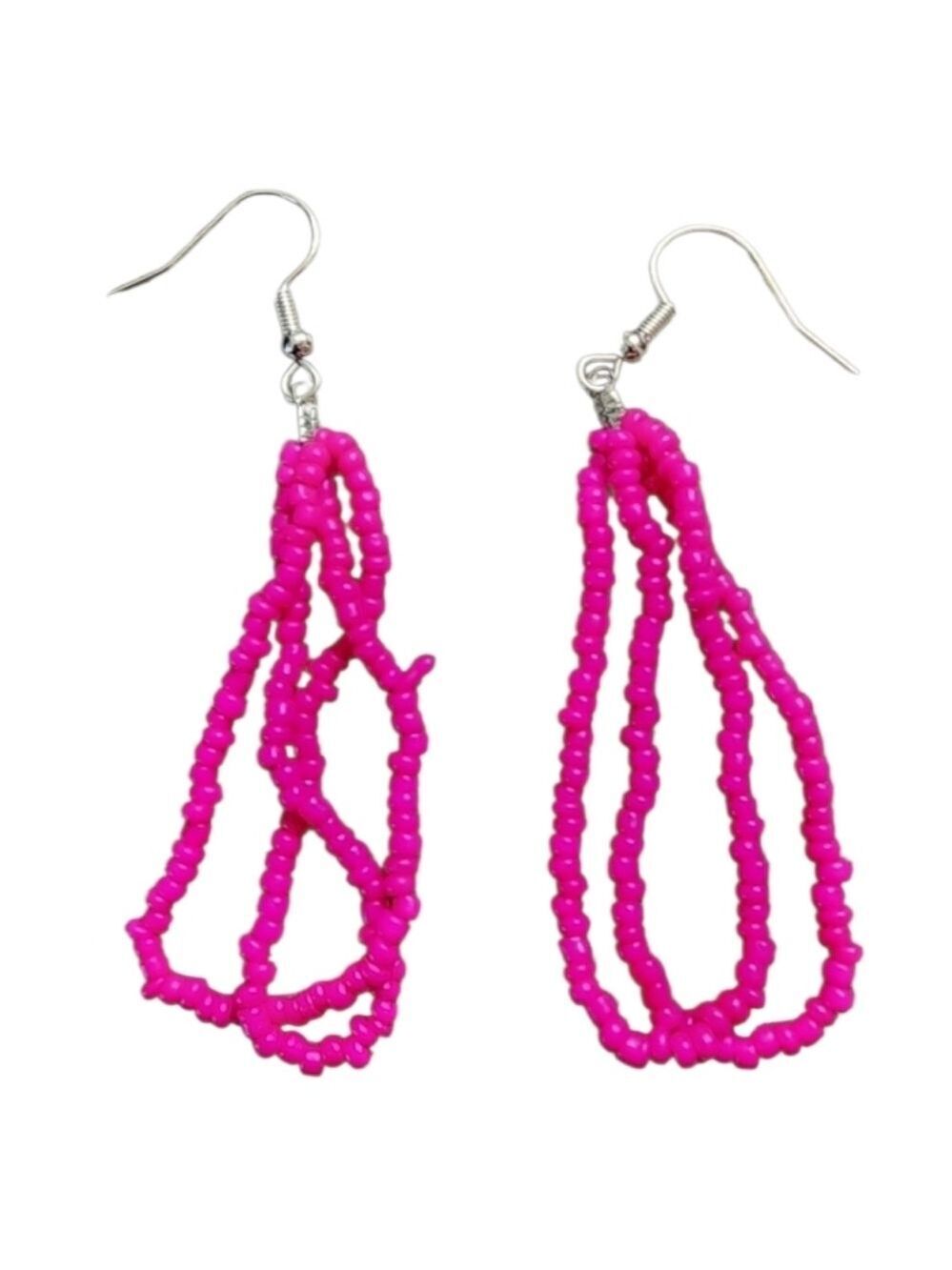 💥5 for $15💥Pink Beaded Dangle Earrings